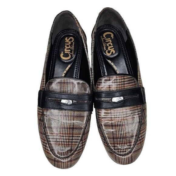 Circus Sam Edelman Hannon Plaid Slip On Penny Loafers Womens Size 7.5 EUC - Picture 1 of 10